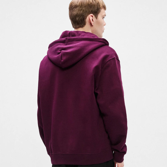 Calvin Klein Ανδρική ζακέτα Velvet Monogram Zip Thru Hoodie